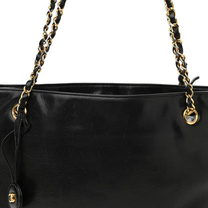Chanel Lambskin Quilted Shopping Tote Black 8 of 12