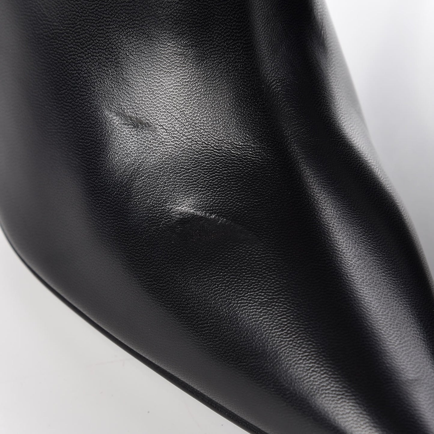 Calfskin Horsebit High Boots 40 Black