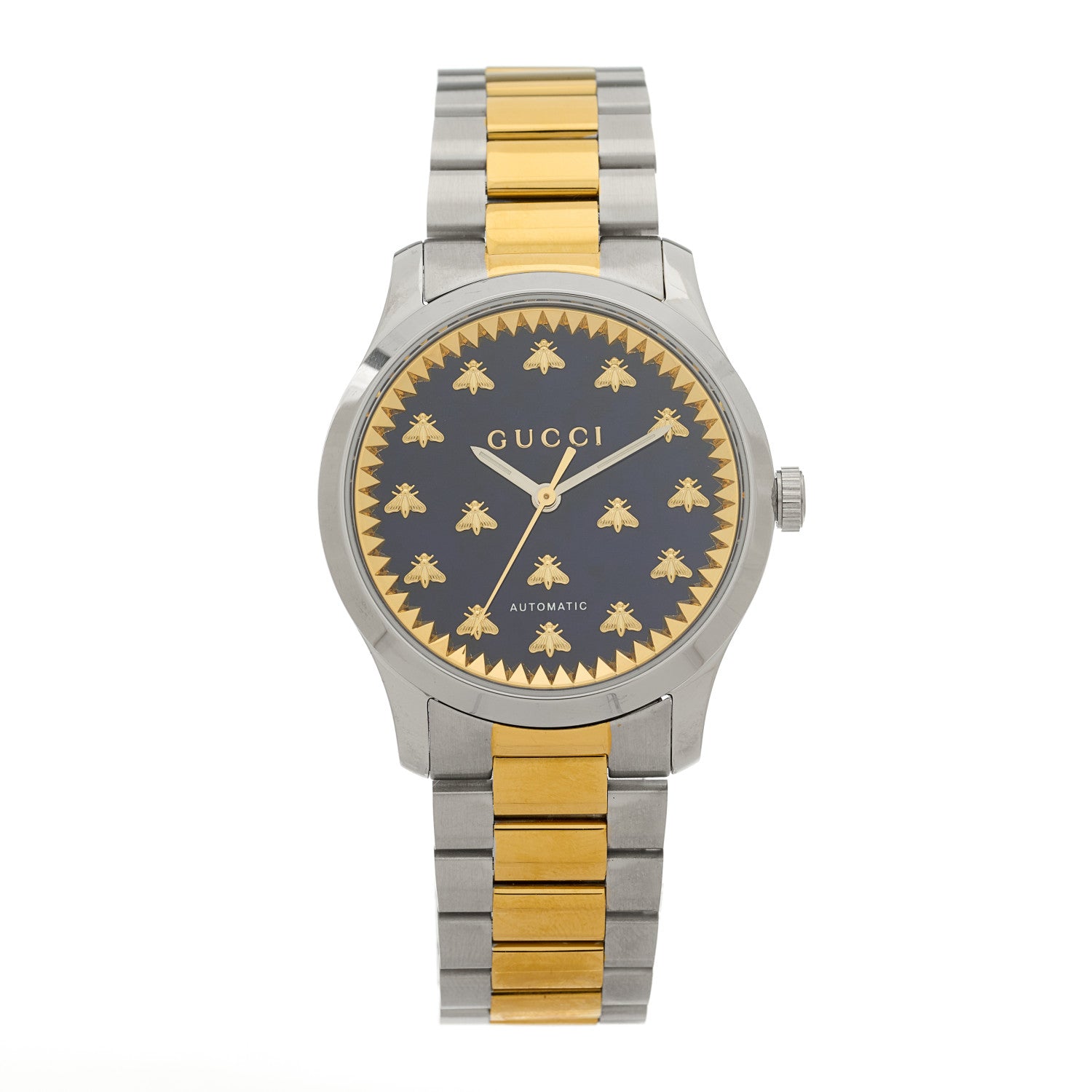 Gucci Stainless Steel 38mm G-Timeless Two Tone Bee Automatic Watch