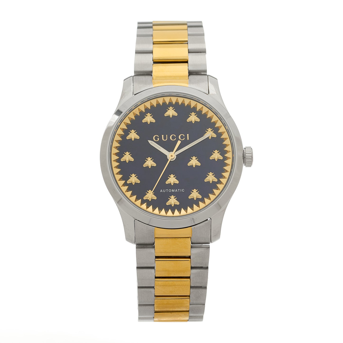 Stainless Steel 38mm G-Timeless Two Tone Bee Automatic Watch Blue