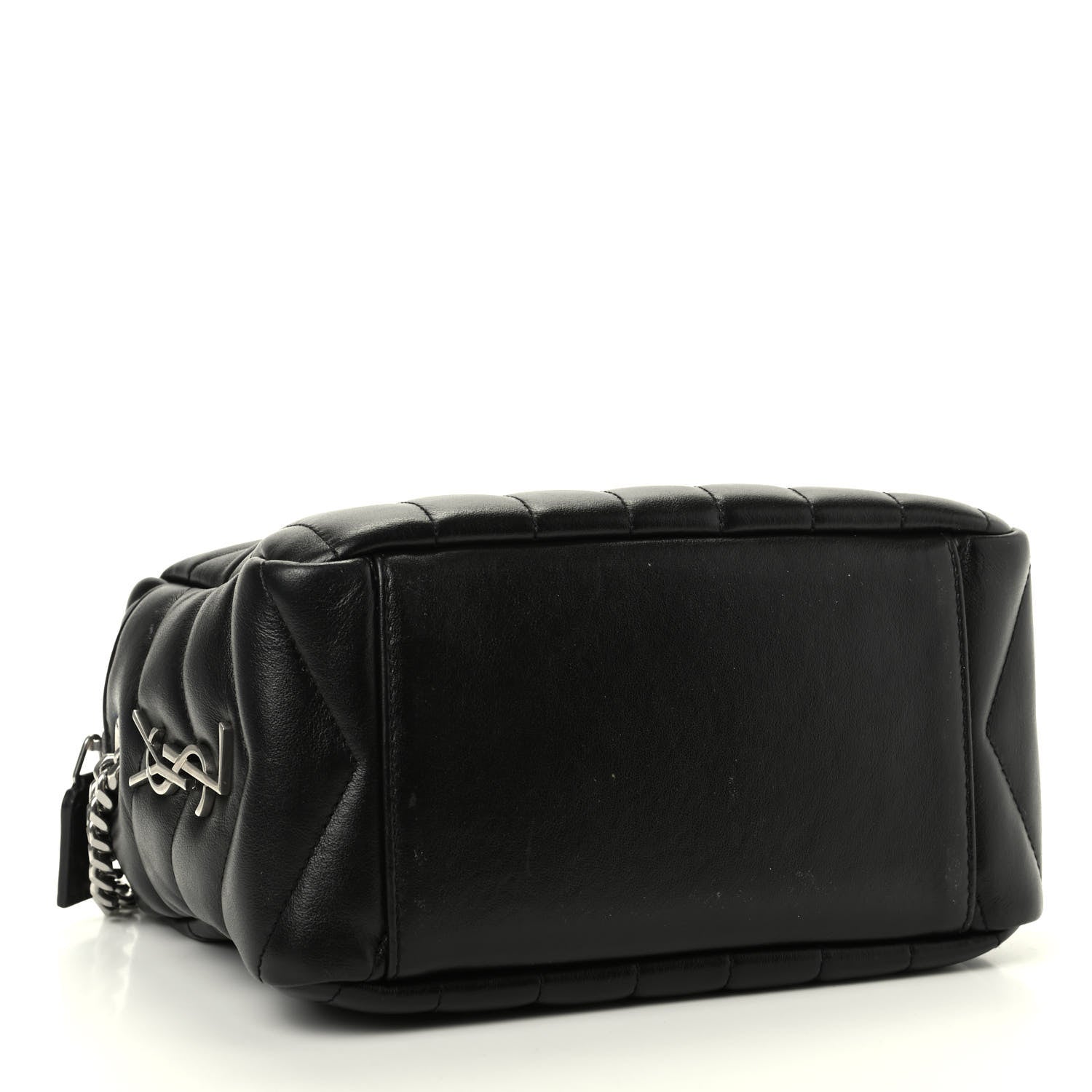 Saint Laurent Calfskin Y Quilted Monogram Small Loulou Bowling Bag Black 4 of 9