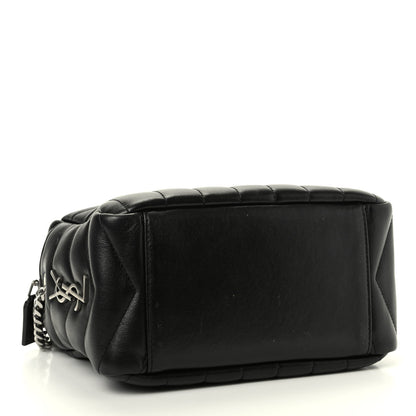 Saint Laurent Calfskin Y Quilted Monogram Small Loulou Bowling Bag Black 4 of 9