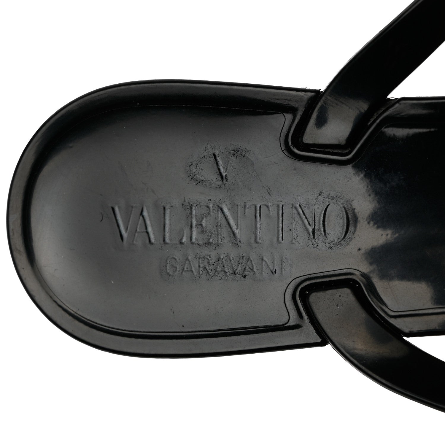 Valentino Garavani PVC Jelly Rockstud Bow Thong Sandals 38 Black 6 of 8