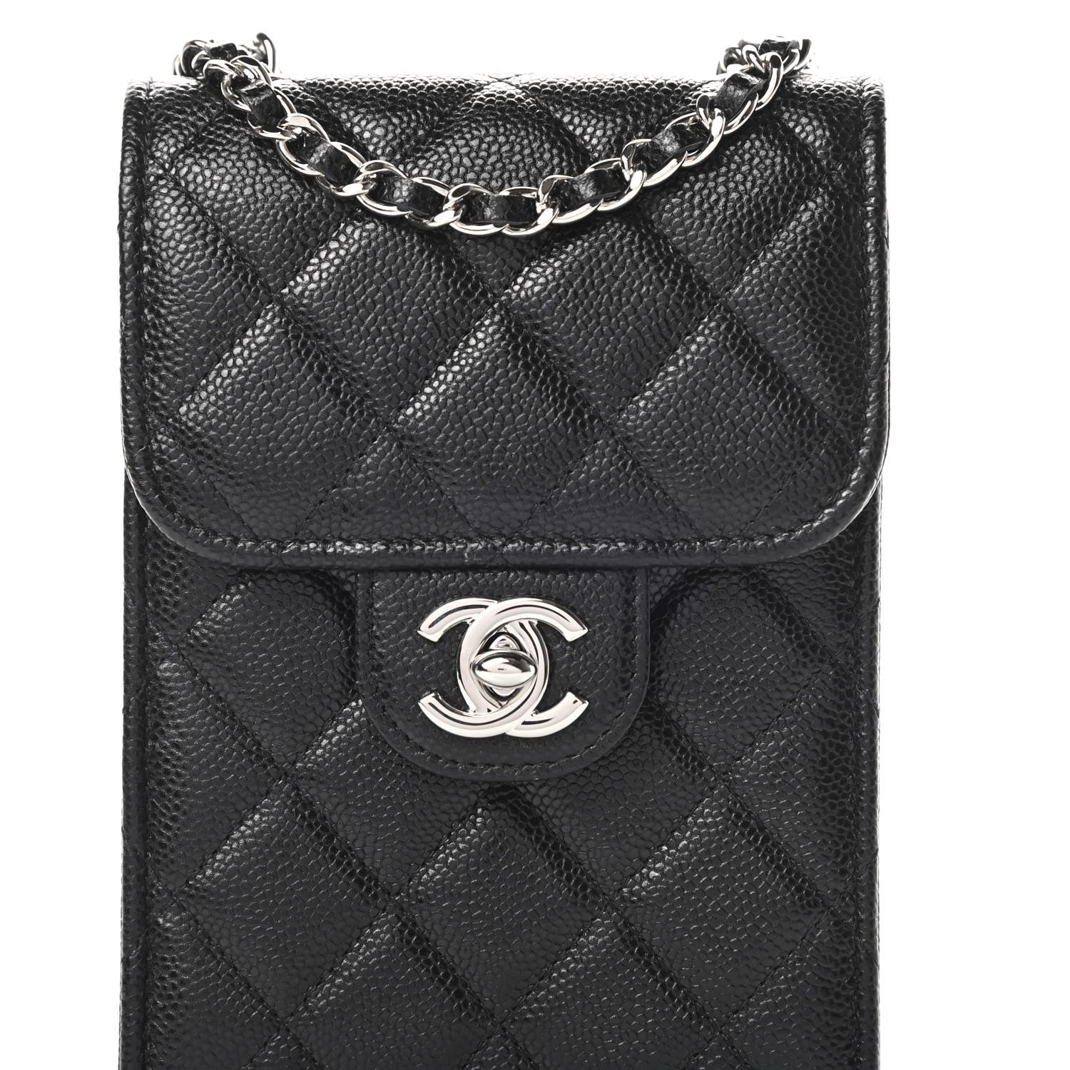 Chanel Caviar Quilted Classic Phone Holder Black 9 of 12