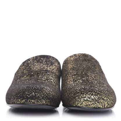 Jimmy Choo Metallic Pony Fabric Sloane Loafers 40.5 Gold 2 of 8