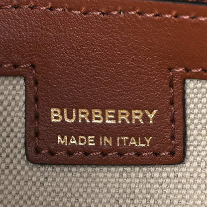 Burberry Canvas Calfskin Check Knitted Small Olympia Birch Brown 6 of 8