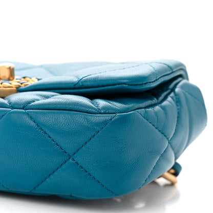 Chanel Lambskin Quilted Chanel 19 Waist Bag Blue 10 of 10