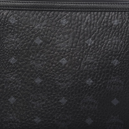 MCM Visetos Liz Shopper Tote Pouch Black 9 of 9