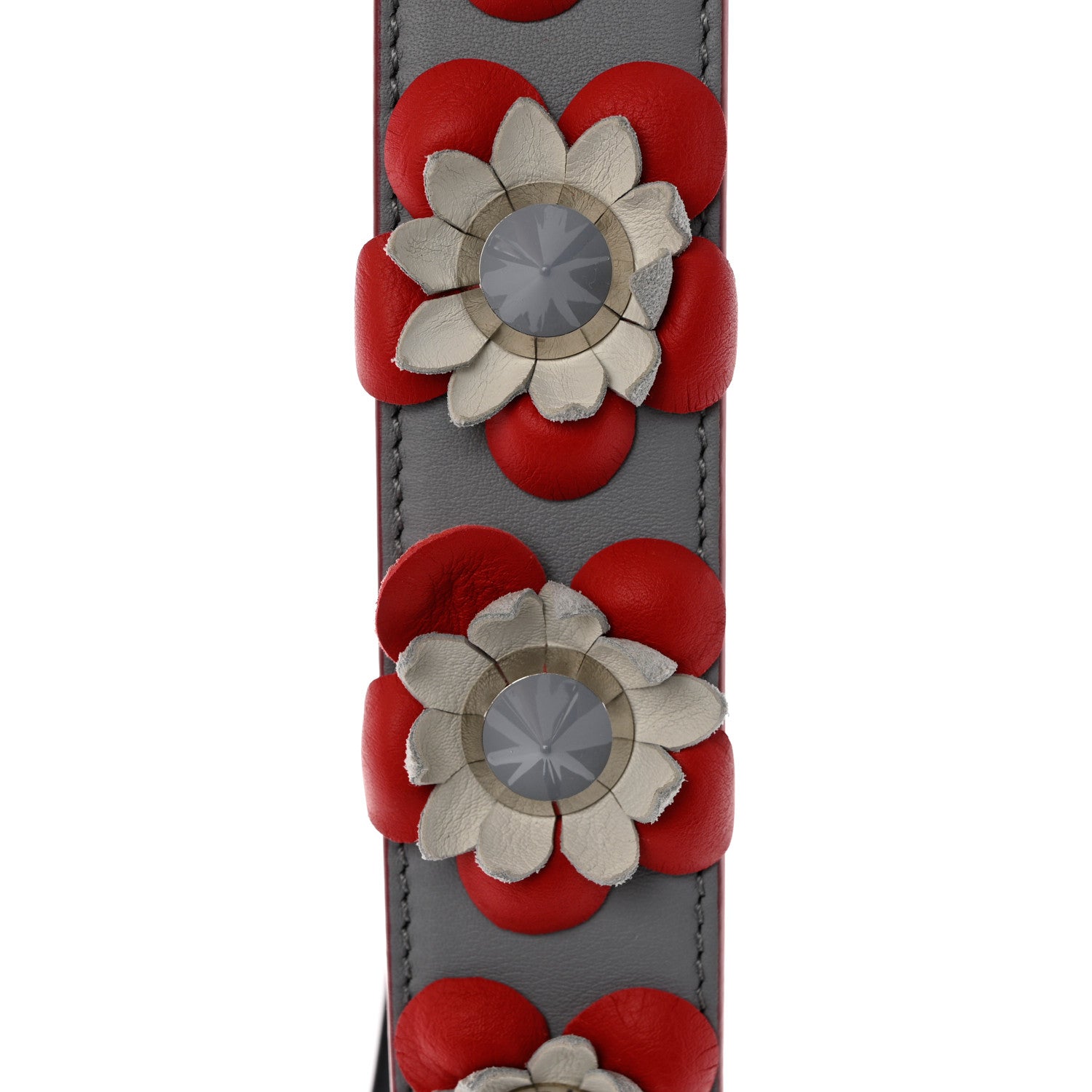Fendi Vitello Dolce Flowerland Studded Strap You Ardesia Blue Notte 4 of 4