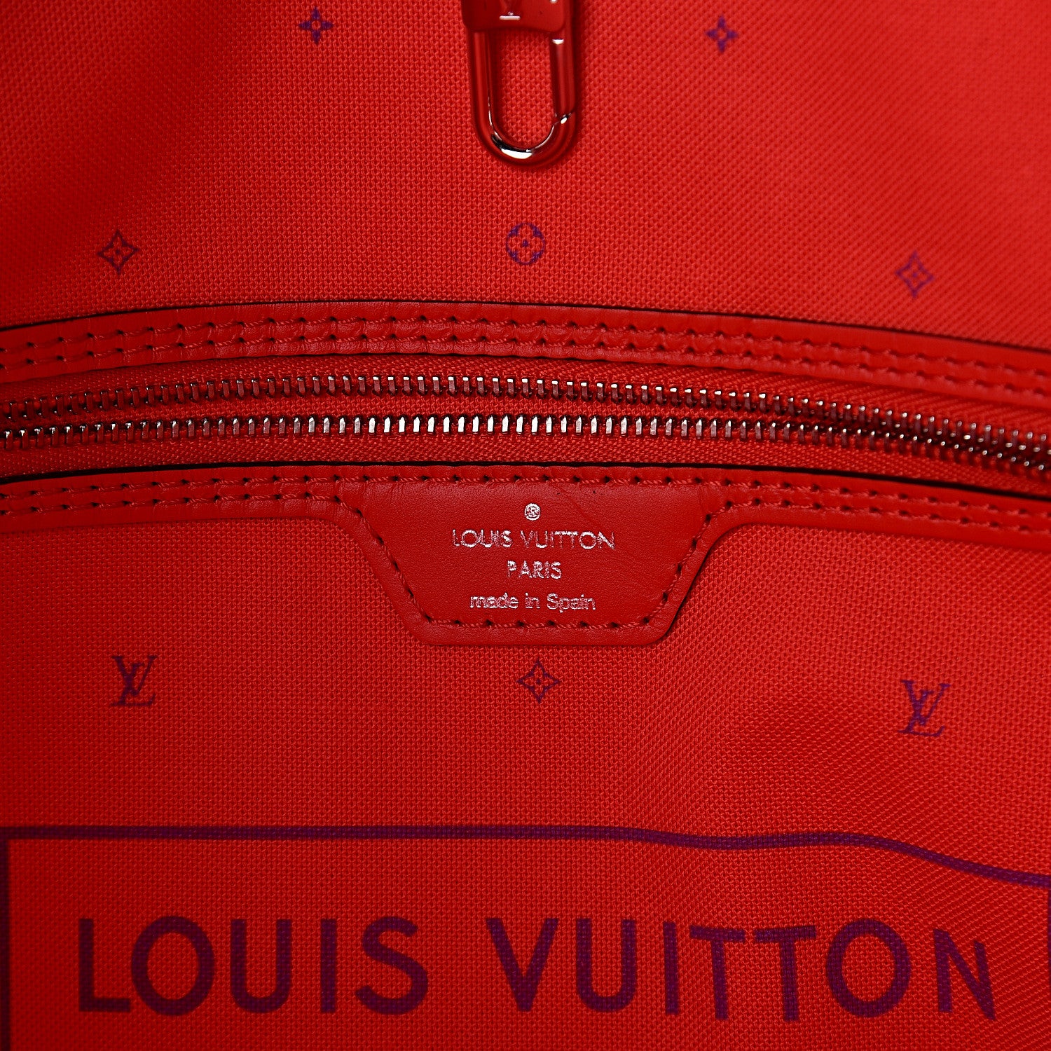 Louis Vuitton Monogram Escale Neverfull MM Rouge 6 of 10