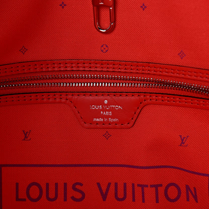 Louis Vuitton Monogram Escale Neverfull MM Rouge 6 of 10