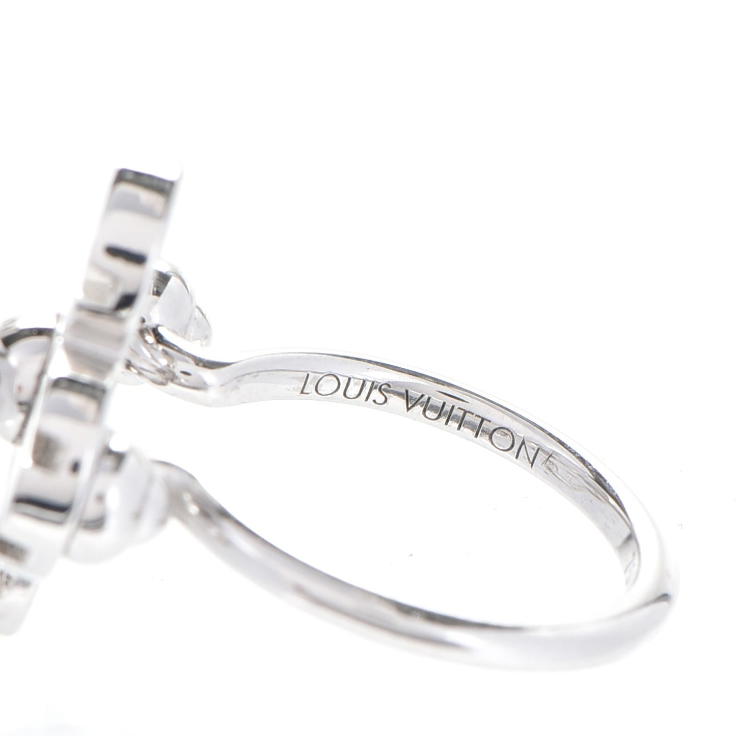 18K White Gold Petite Fleur Ring 5