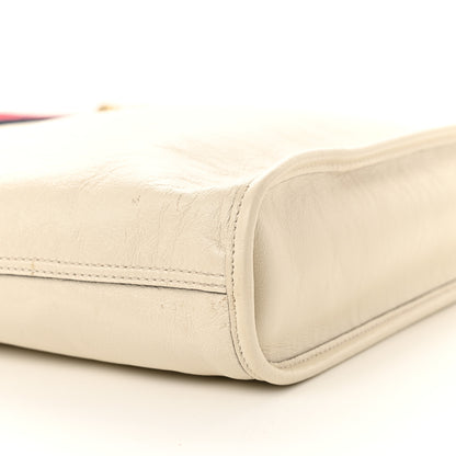 Gucci Calfskin Maxi Rajah Chain Tote White 10 of 11