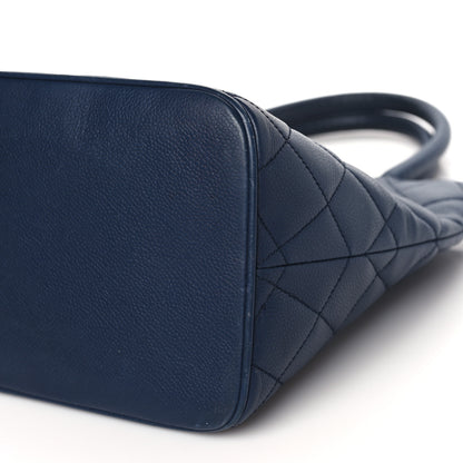 Chanel Caviar Quilted Medallion Tote Blue 5 of 13