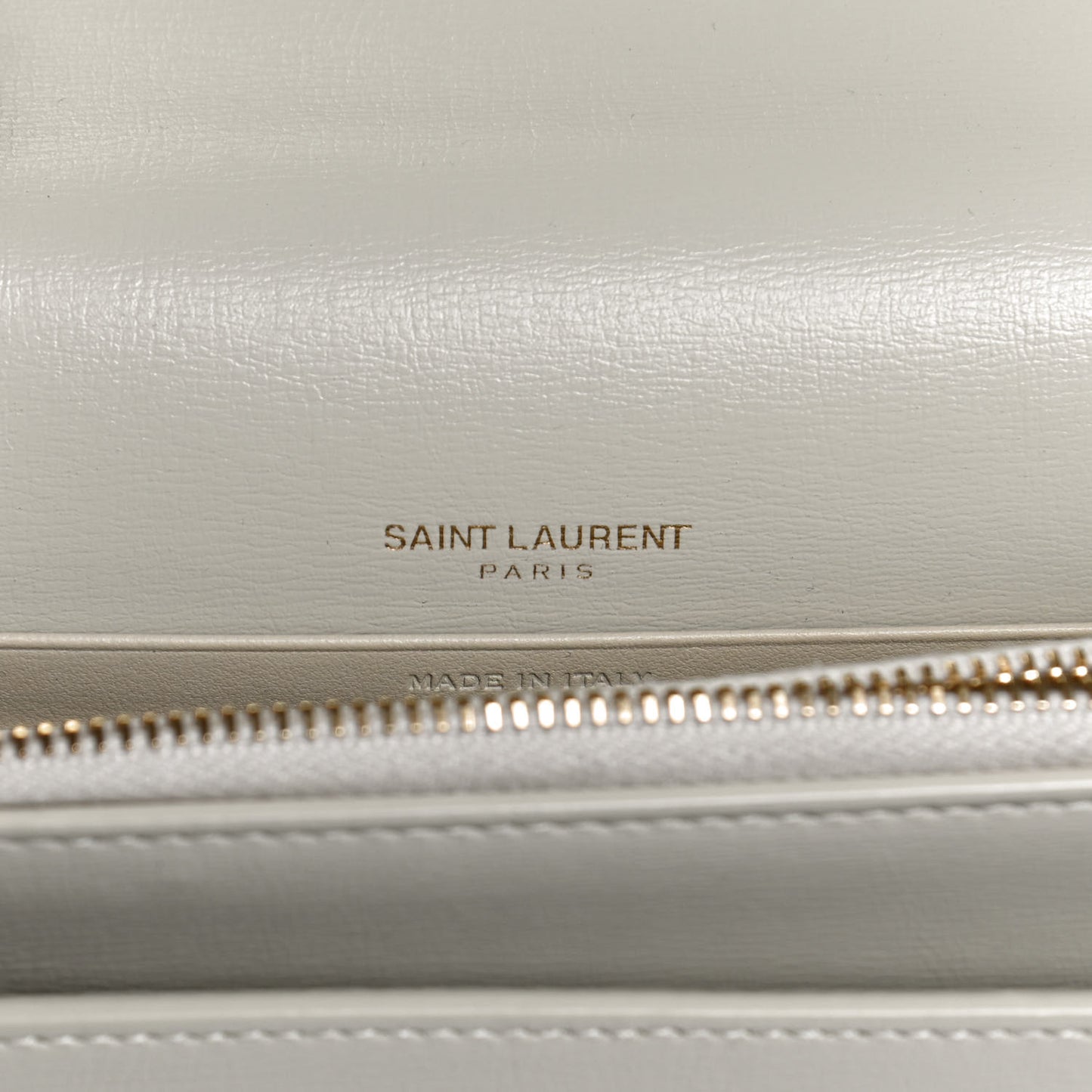 Calfskin Monogram Sunset Chain Wallet Blanc Vintage