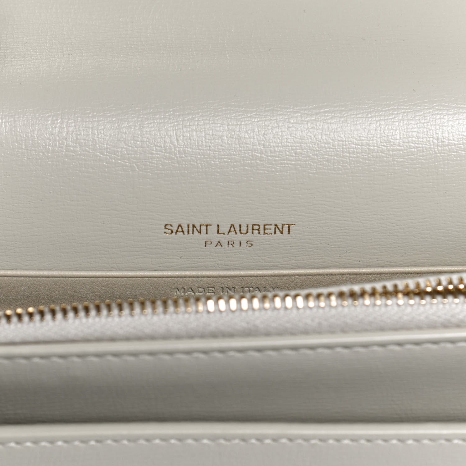Saint Laurent Calfskin Monogram Sunset Chain Wallet Blanc Vintage 6 of 9