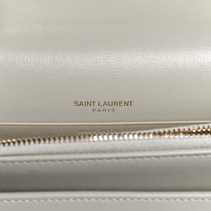 Saint Laurent Calfskin Monogram Sunset Chain Wallet Blanc Vintage 6 of 9