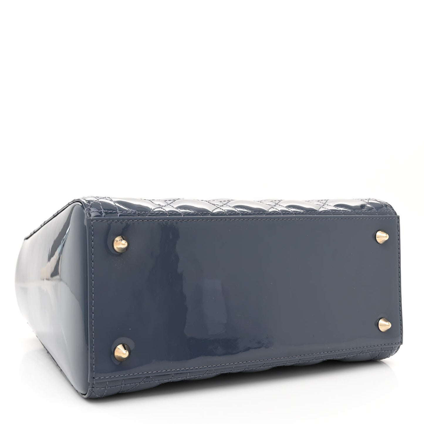 Patent Cannage Medium Lady Dior Cloud Blue