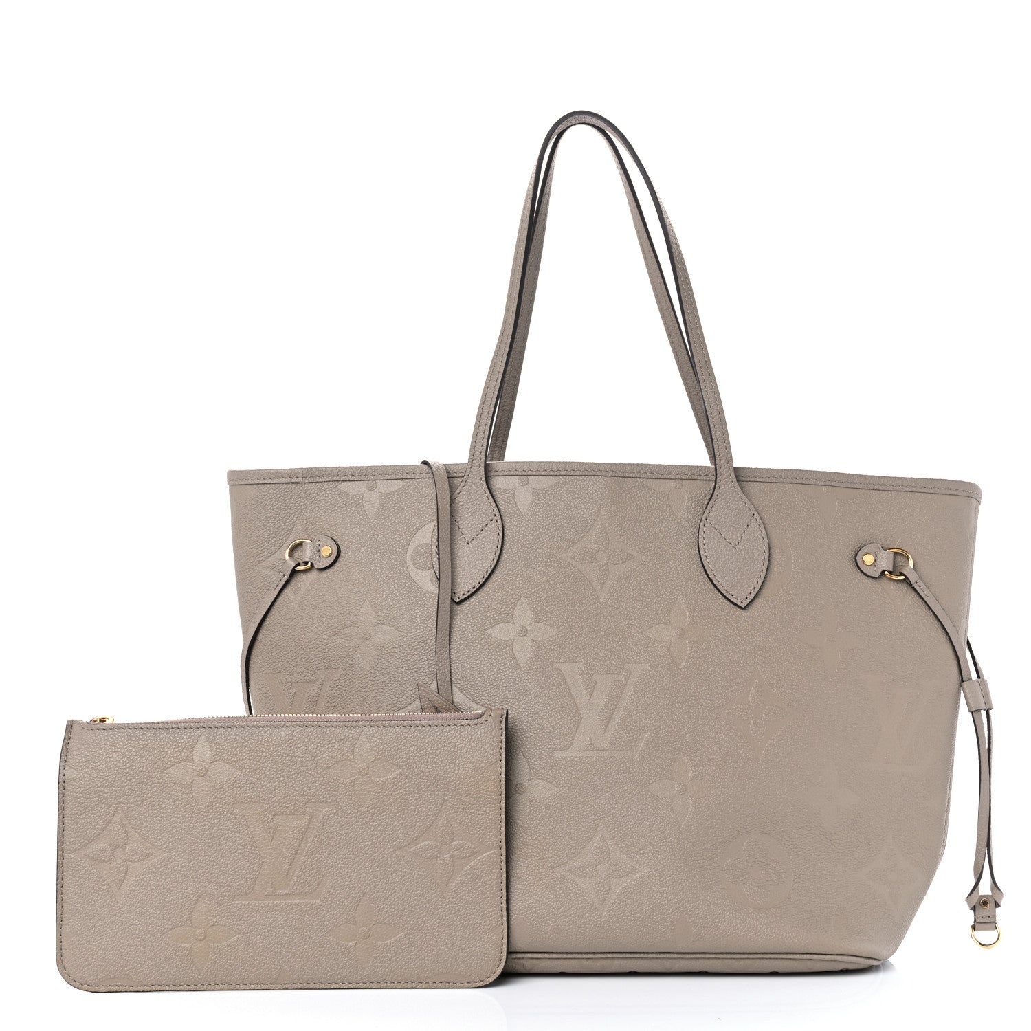 Louis Vuitton Empreinte Monogram Giant Neverfull MM Tourterelle 3 of 10