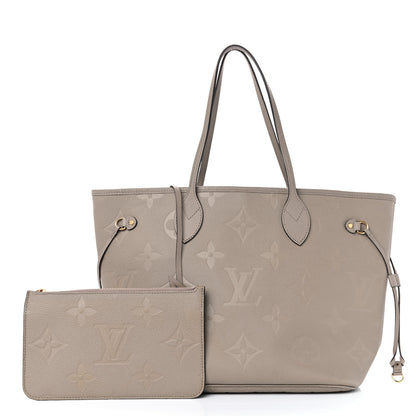 Louis Vuitton Empreinte Monogram Giant Neverfull MM Tourterelle 3 of 10