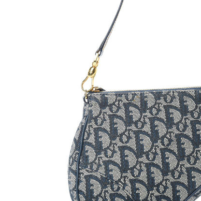 Christian Dior Monogram Mini Saddle Pochette Navy 8 of 12