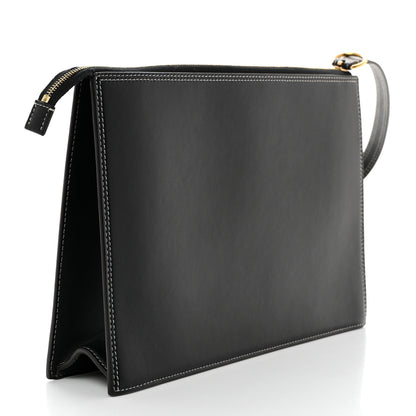 Celine Smooth Calfskin Ring Clutch Black 3 of 9