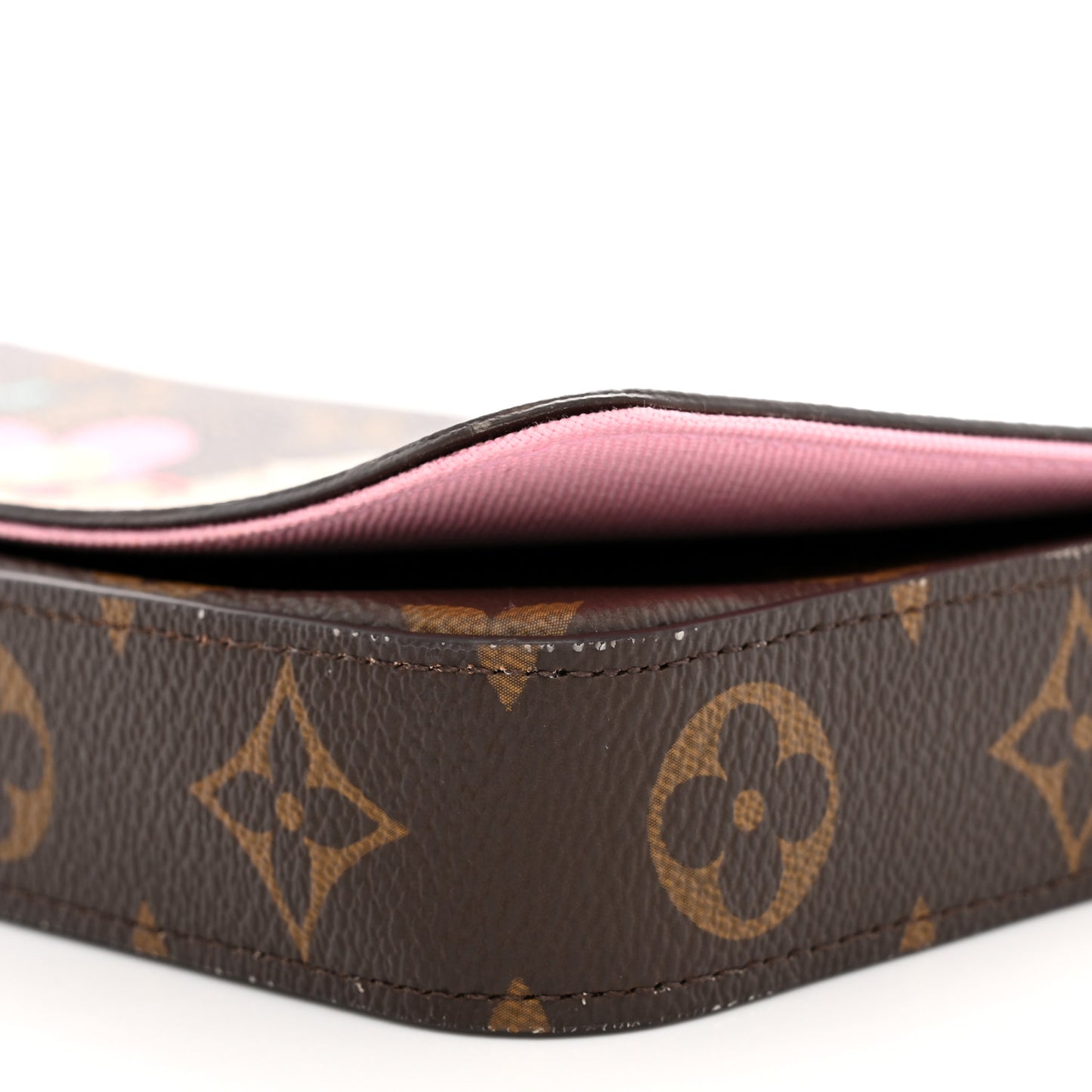 Monogram 2022 Christmas Animation Paris Pochette Felicie Chain Wallet Pink