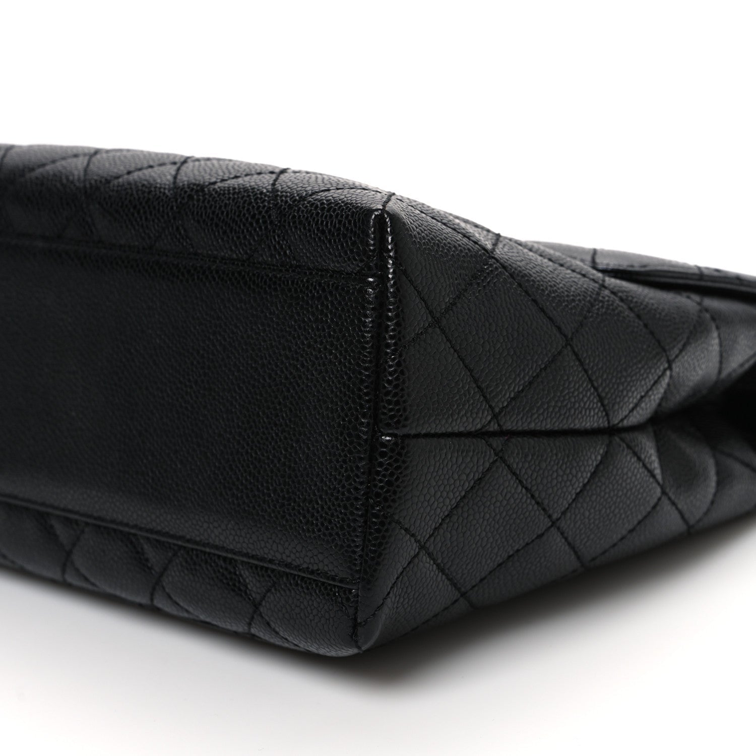 Chanel Caviar Quilted Jumbo Kelly Flap Black 10 of 10