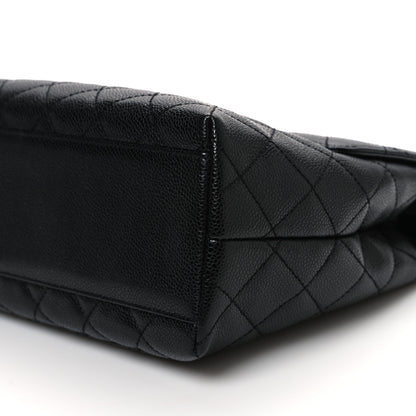 Chanel Caviar Quilted Jumbo Kelly Flap Black 10 of 10