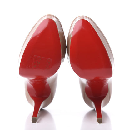 Christian Louboutin Patent Bianca 140 Pumps 37 Nude 5 of 9