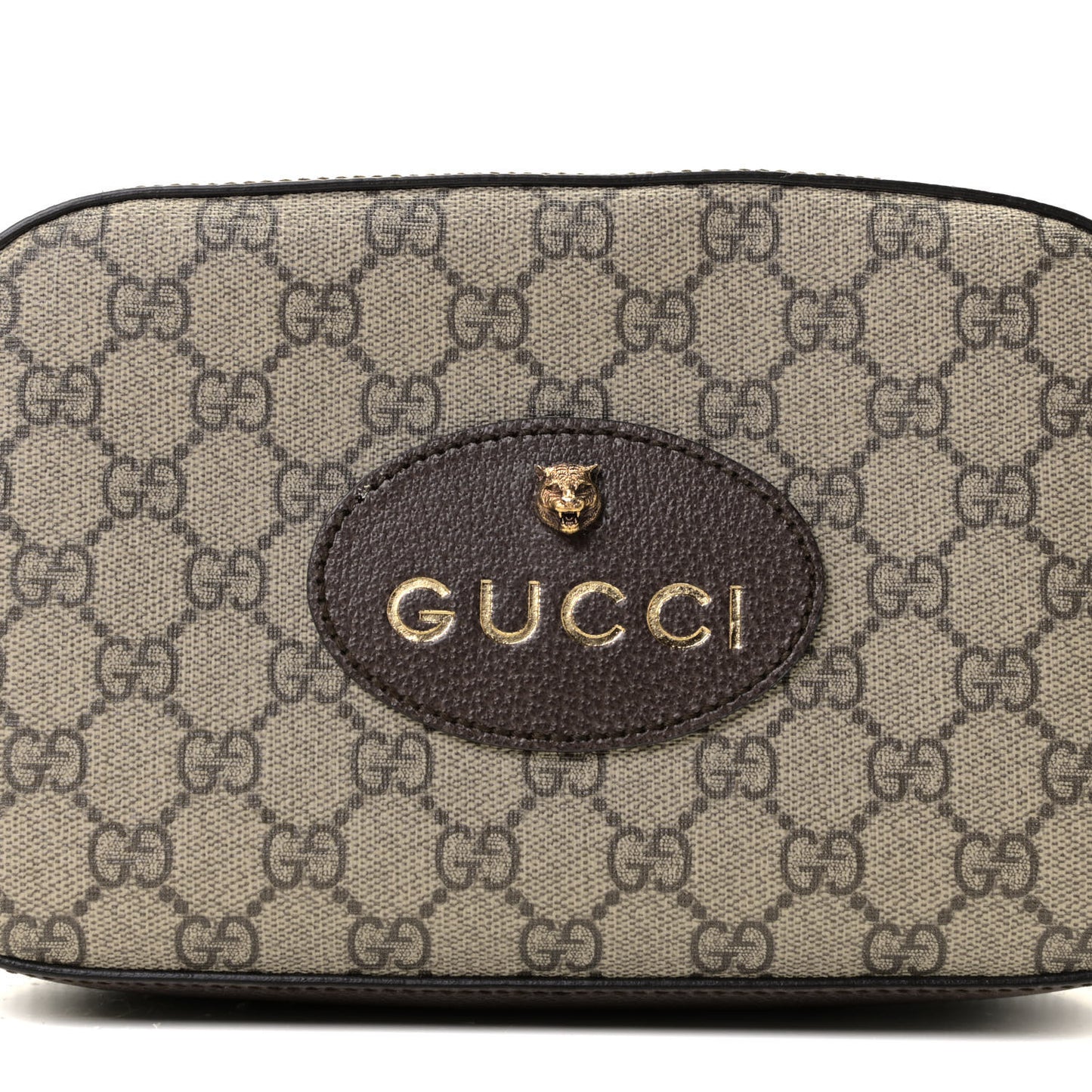 GG Supreme Monogram Web Neo Vintage Shoulder Bag Beige New Acero Crop