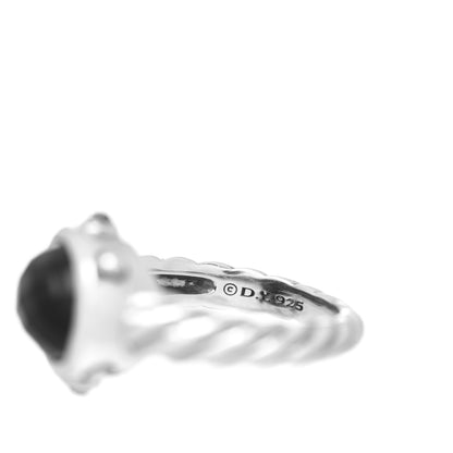 David Yurman Sterling Silver Onyx Hematite Renaissance Ring 54 7 5 of 5