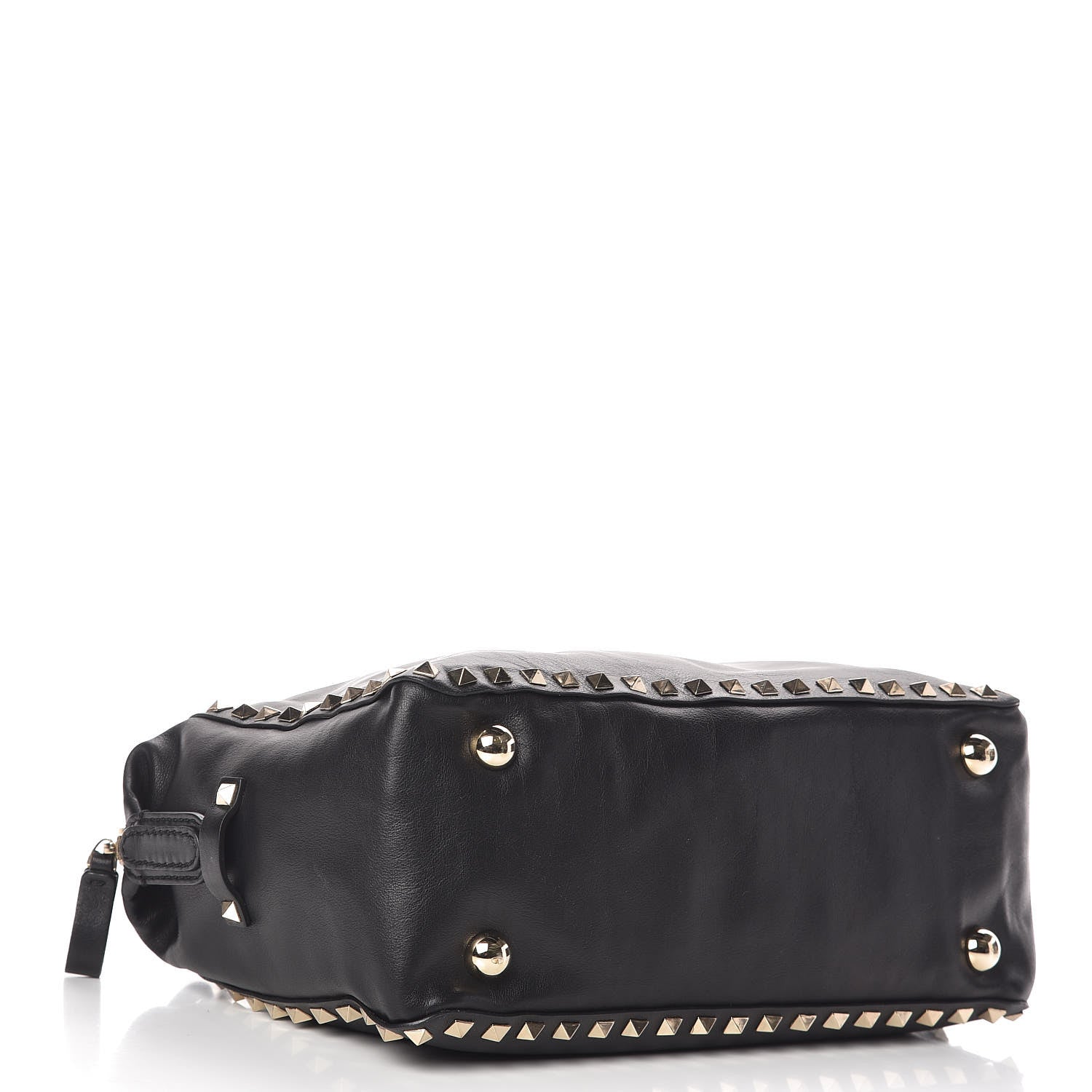 Valentino Garavani Calfskin Rockstud Satchel Black 4 of 9