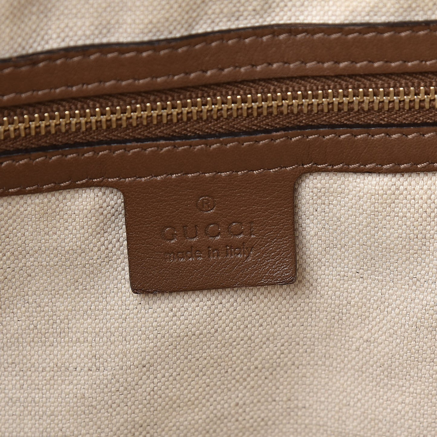 GG Supreme Monogram Medium Nice Tote Brown
