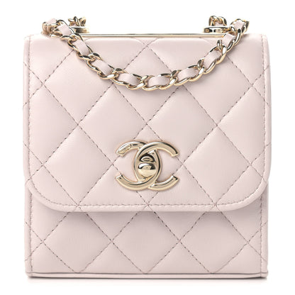 Chanel Lambskin Quilted Mini Trendy CC Clutch With Chain Light Purple 1 of 8