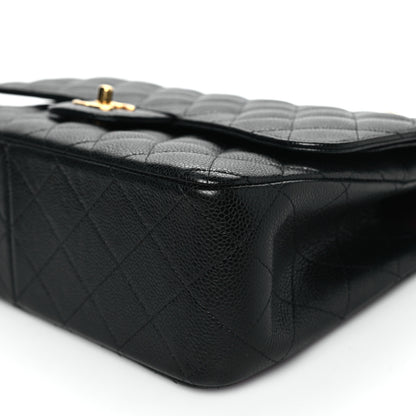Chanel Caviar Quilted Jumbo Double Flap Black 10 of 15