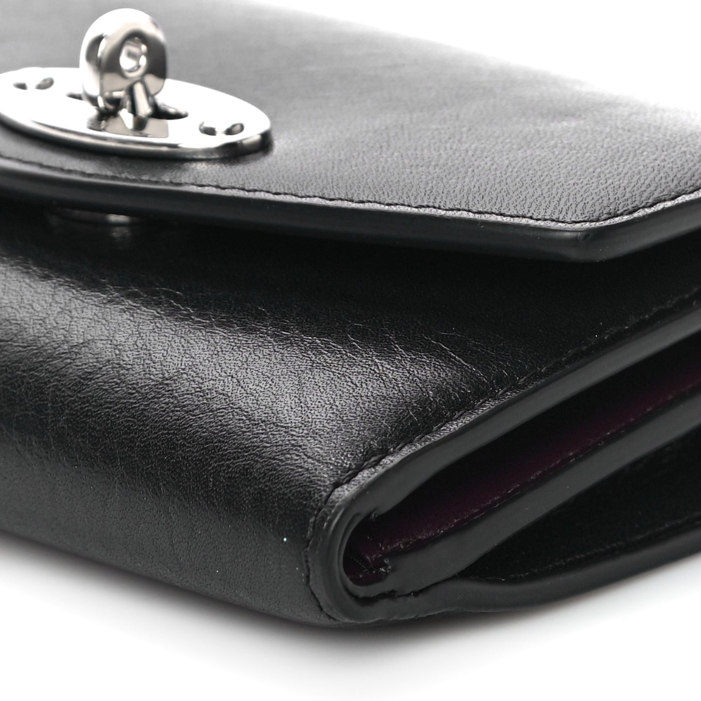 Classic Grain Small Darley Wallet Black