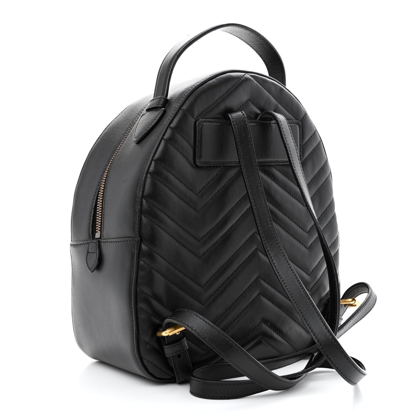 Calfskin Matelasse GG Marmont Backpack Black