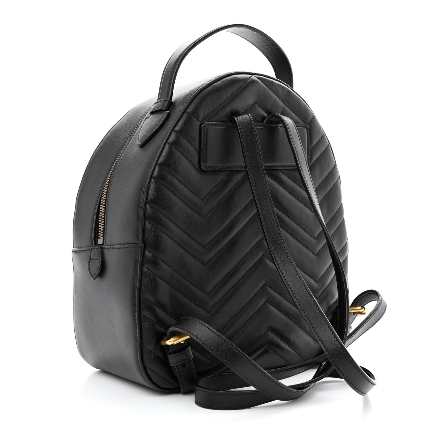 Gucci Calfskin Matelasse GG Marmont Backpack Black 3 of 11