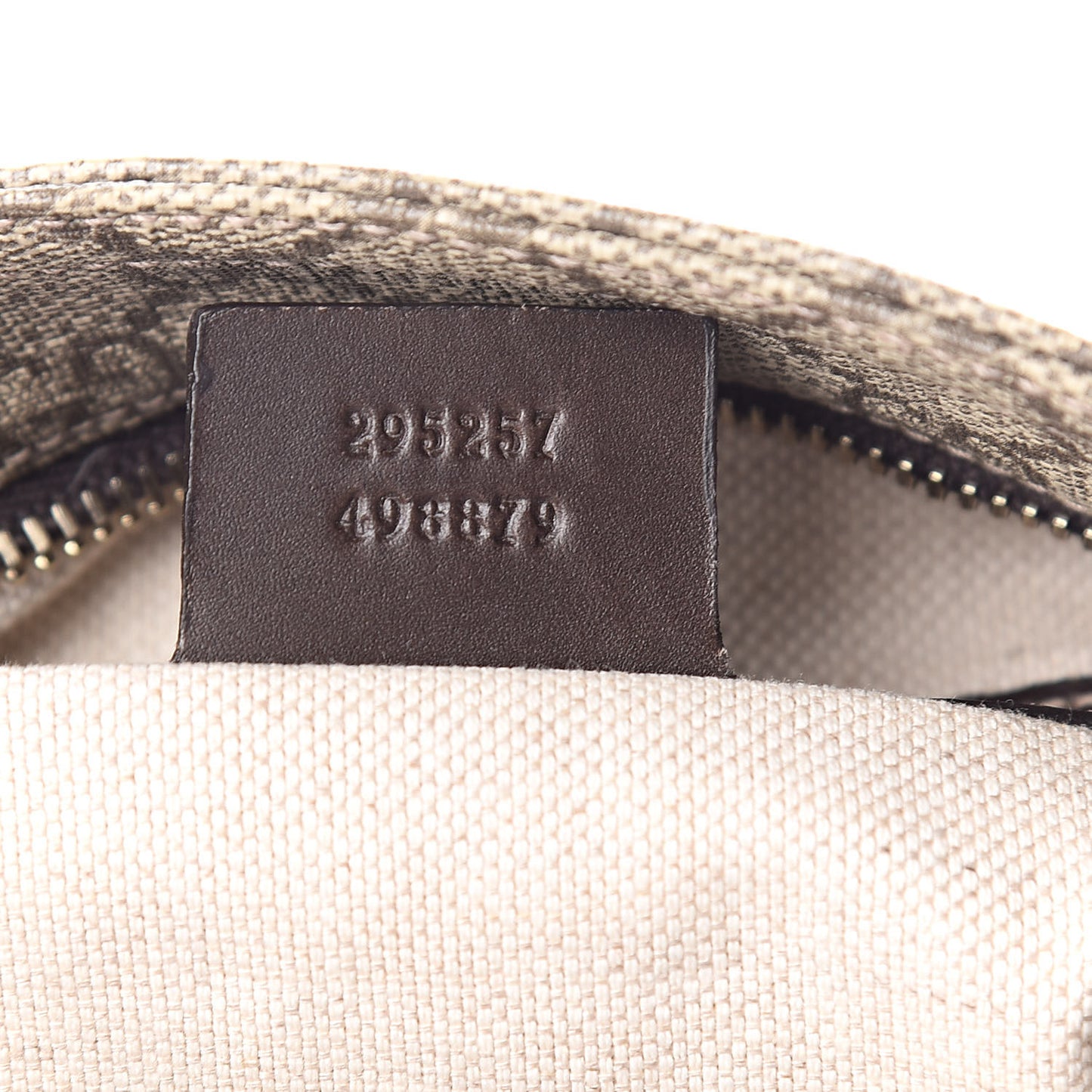 GG Supreme Monogram Selleria Calfskin Small Flat Side Zip Messenger Bag Beige Ebony Cocoa Dark Chocolate