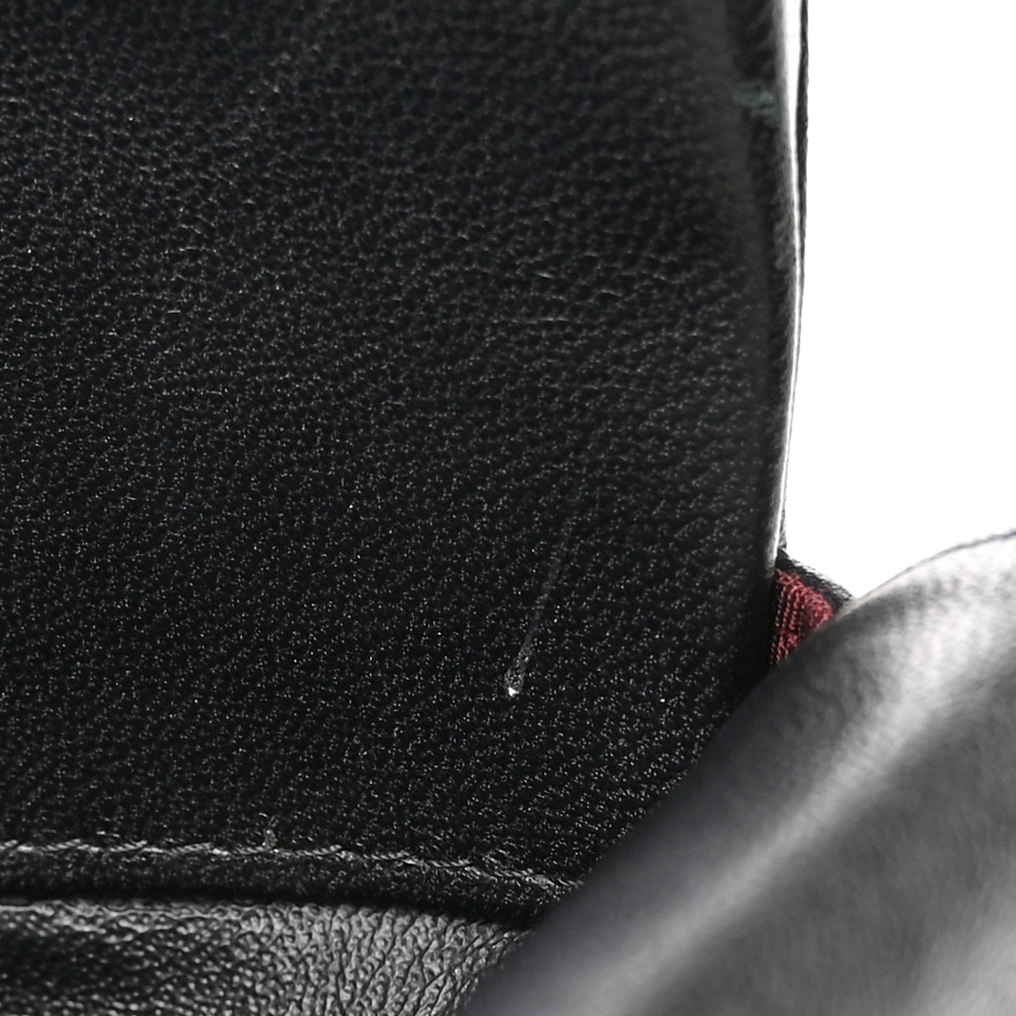 Lambskin Quilted Large Flap Cosmetic Case Black