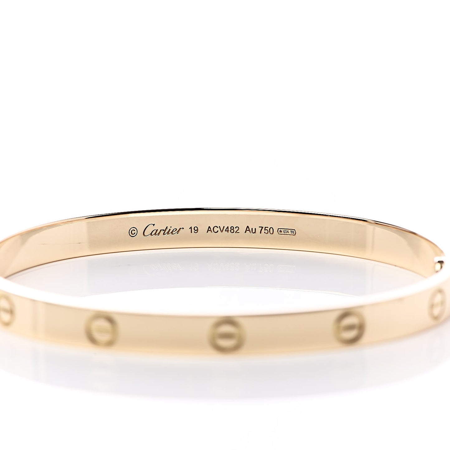 18K Yellow Gold LOVE Bracelet 19