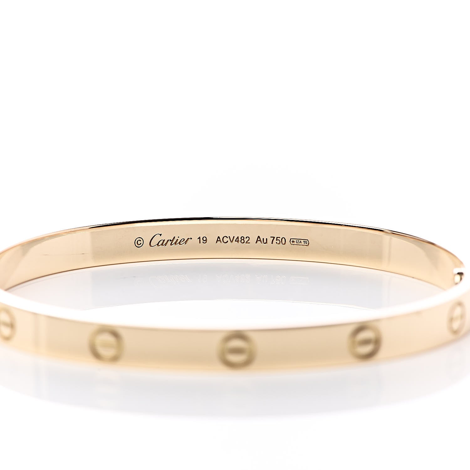 Cartier 18K Yellow Gold LOVE Bracelet 19 5 of 8