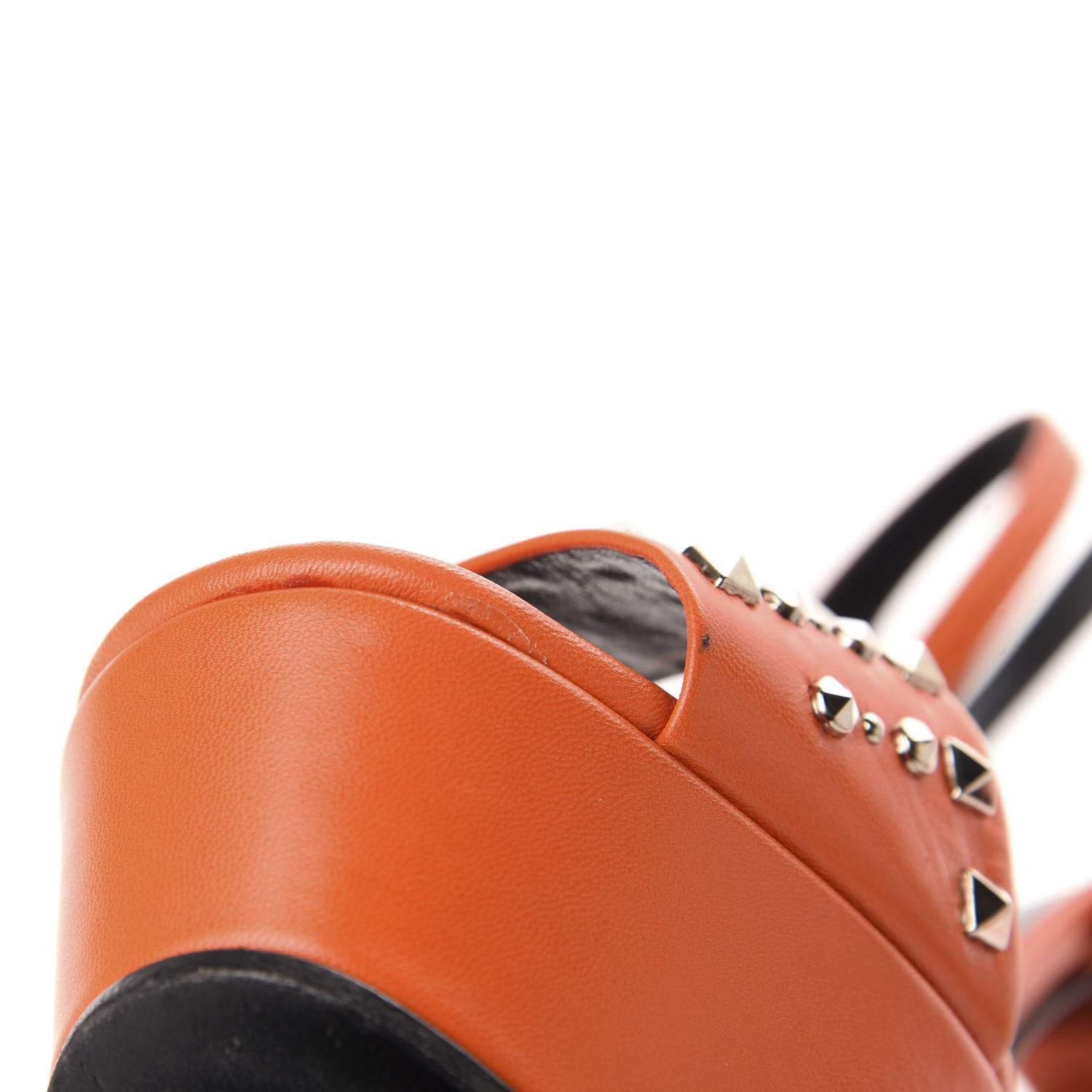 Gucci Malaga Kid Studded Platform Sandals 40 Vibrant Orange 11 of 13