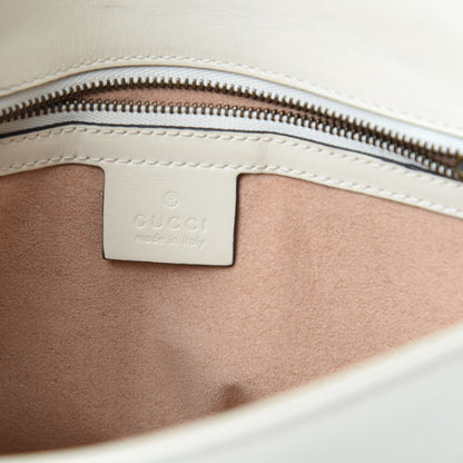 Gucci Calfskin Matelasse Small GG Marmont Shoulder Bag White 6 of 13