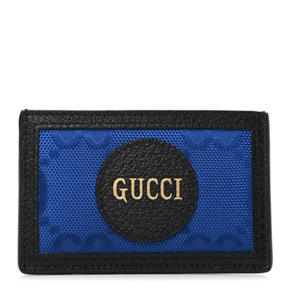 Gucci Econyl Nylon Monogram Off The Grid Card Case Guilted Blue Black 1 of 7