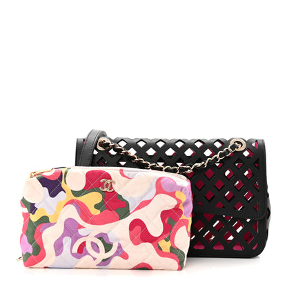 Chanel Lambskin Sea Through Flap Black Multicolor 3 of 11