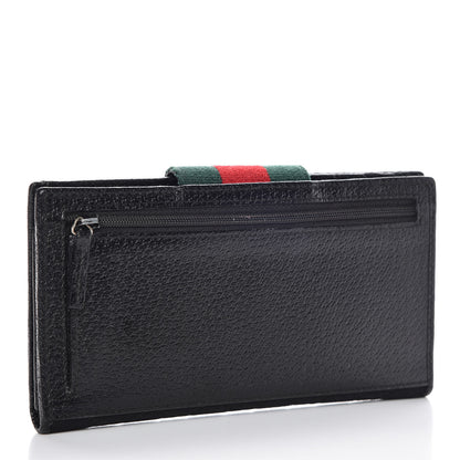 Gucci Monogram Ladies Web Continental Wallet Black 3 of 9