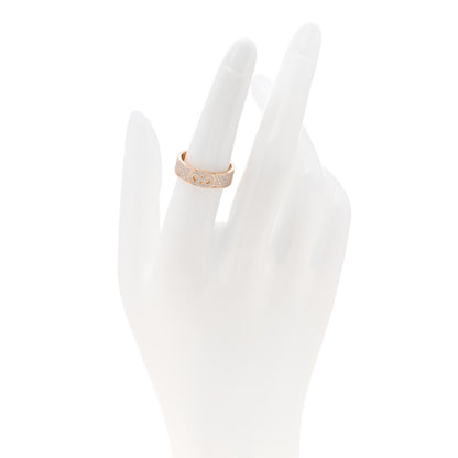 Hermes 18K Rose Gold Diamond PM H D'Ancre Pave Ring 53 6.25 2 of 5