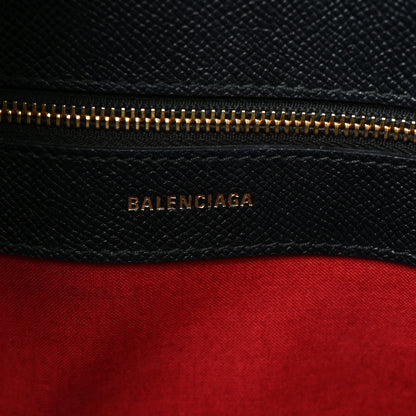 Balenciaga Signature Grained Calfskin Logo M Ville Top Handle Bag Black 6 of 9